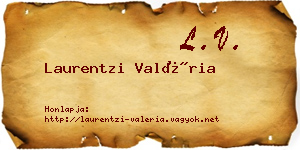 Laurentzi Valéria névjegykártya