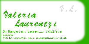 valeria laurentzi business card